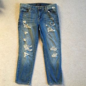 Lucky Brand Women's Sienna Cigarette Distressed Denim Jeans (Size 12/31)